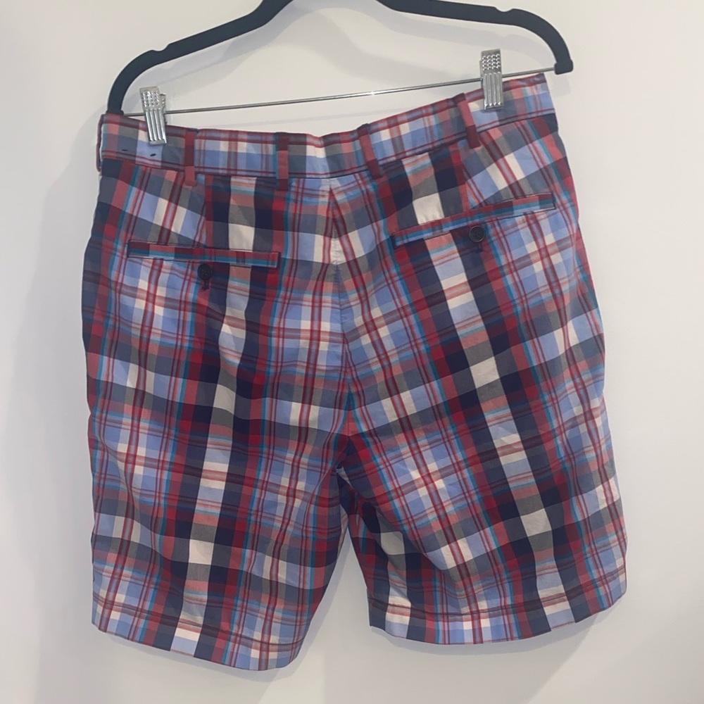 Brooks Brothers Men’s Red Blue Plaid Shorts | W34 | 9” Inseam - Picture 5 of 13